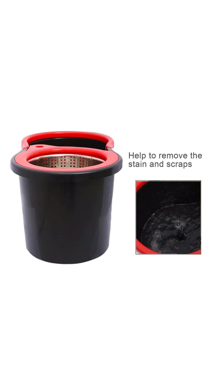 Steel spin mop