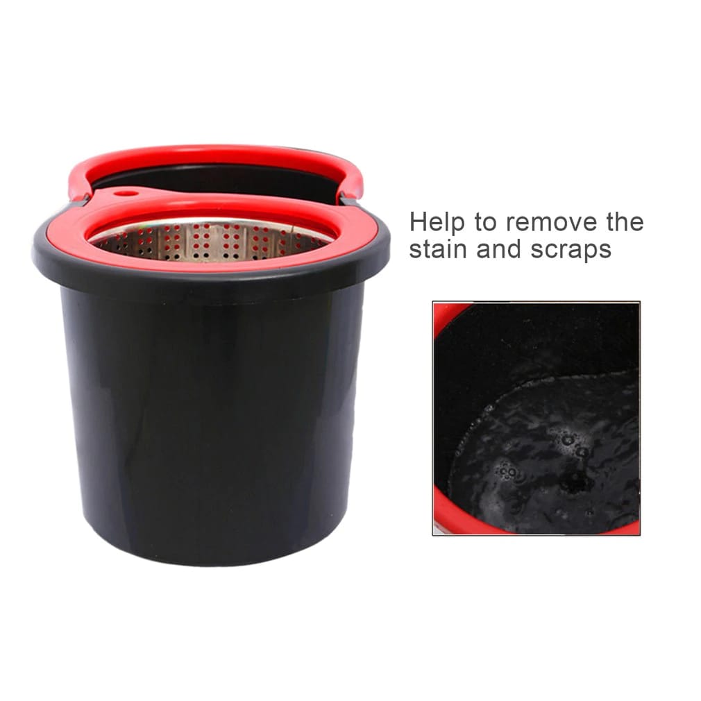 Steel spin mop