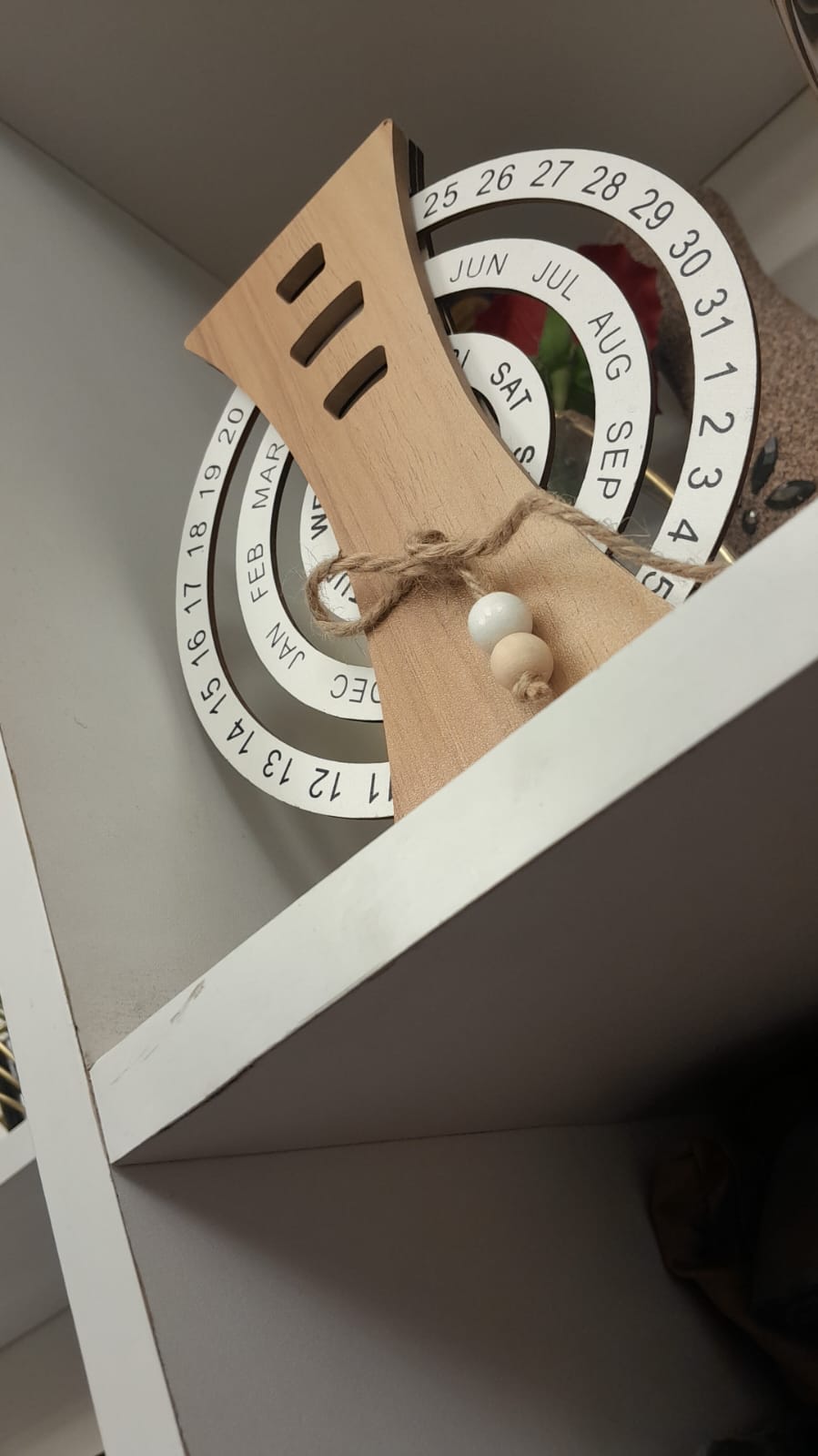 Handcrafted Wooden Perpetual Calendar – Rustic Home &amp; Office Decor